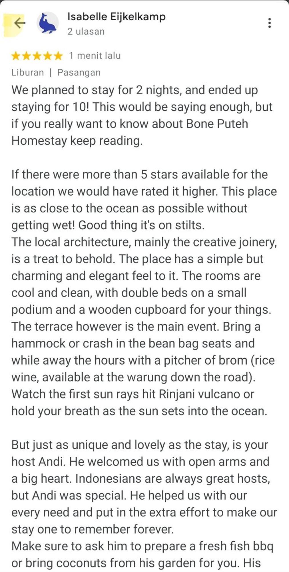 Boneputeh Homestay Taliwang 외부 사진